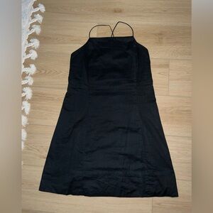Banana Republic Black Linen Mini Dress